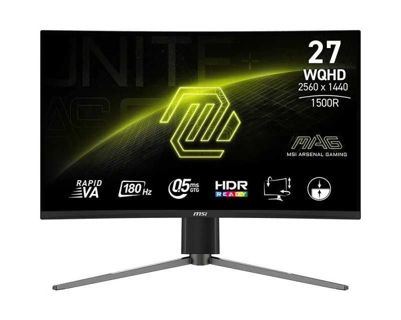 MSI Monitor  MAG 27CQ6PF    27 cali^LED^QHD^Zakrzywiony^180Hz^Czarny