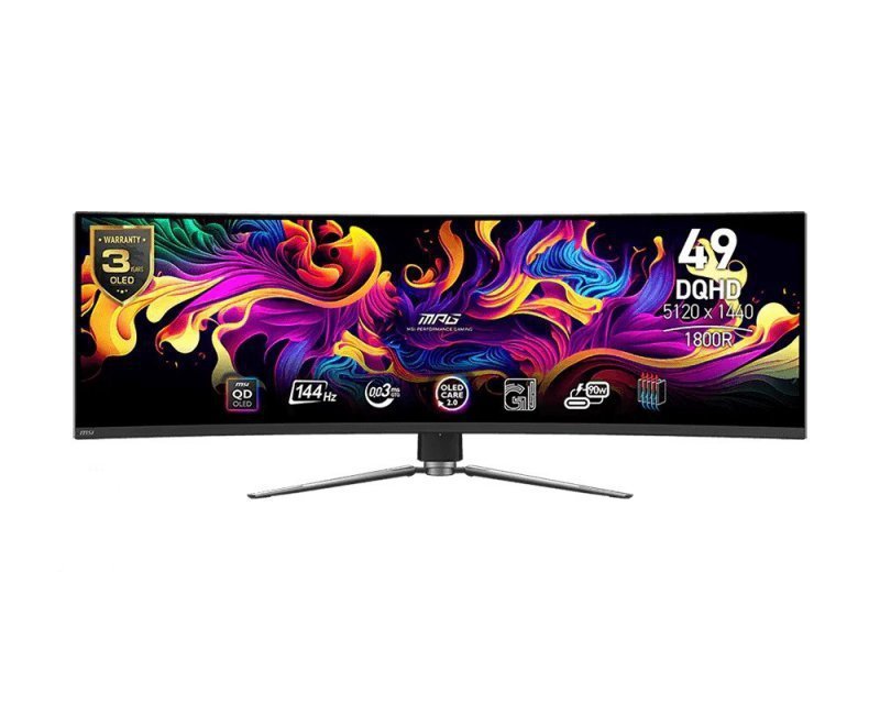 MSI Monitor MPG 491CQP QD-OLED 49 cali^LED^QD-OLED^Zakrzywiony^144Hz^Czarny