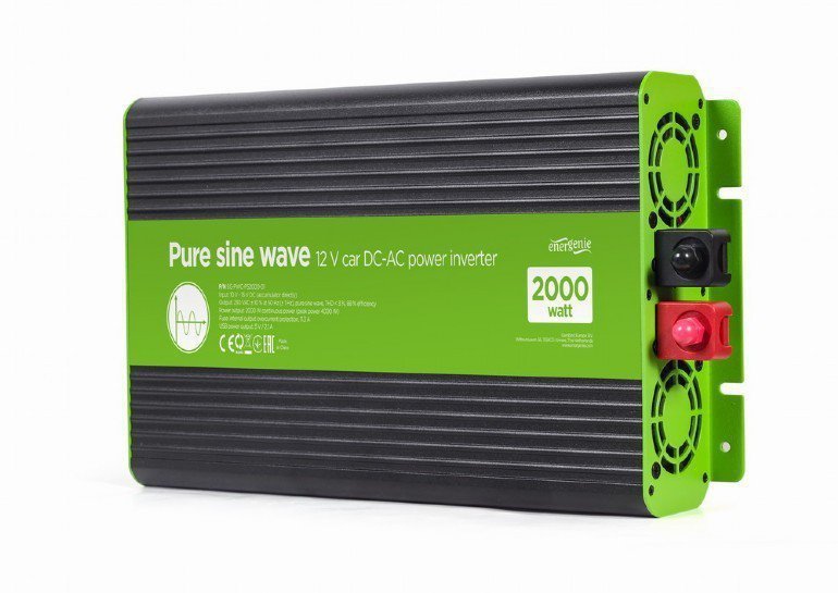 Gembird Przetwornica 12V^230V 2000W^4000W czysty sinus