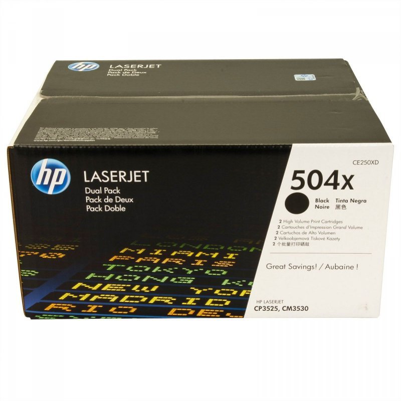 Toner HP Toner^Black 504X Dual Pack Cartridge