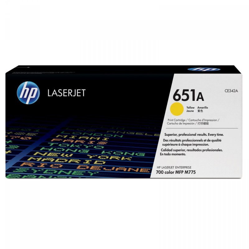 Toner HP 651A Yellow LaserJet Toner Cartridge CE342A