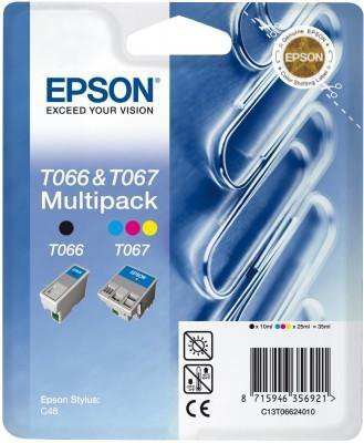 Tusz (Ink) T066 black + T067 color do Epson Stylus C48, wyd. do 220 str. - Multipak T0662