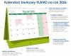 Kalendarz 2026 PLANO stojący na twardej podstawce