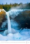 Kalendarz ścienny wieloplanszowy Waterfalls 2024 - luty 2024
