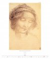 Kalendarz ścienny wieloplanszowy Leonardo da Vinci 2023 - exclusive edition - luty 2023 - studium głowy Świętej Anny