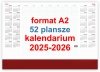 Podkład leżący na biurko z kalendarzem na rok 2025 oraz rok 2026 52-kartkowy 