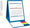 Kalendarz biurkowy z notesem i znacznikami TOP 3-miesięczny 2021 niebieski