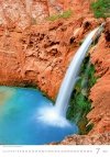 Kalendarz ścienny wieloplanszowy Waterfalls 2023 - lipiec 2023