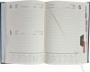 Kalendarz książkowy 2024 A4 dzienny papier chamois drukowane registry oprawa NEBRASKA LUX  granatowa