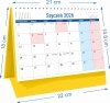 Wymiary kalendarza biurkowego PLANO na rok 2026