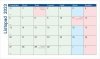 Kalendarz biurkowy na rok szkolny 2023/2024 z notesem i znacznikami - listopad 2023