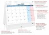 Kalendarz biurkowy PLANO dla uczniów i nauczycieli z podstawką twardą w ekskluzywnej okleinie