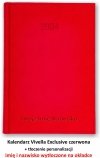 Kalendarz książkowy 2024 B6 z tłoczoną personalizacją czerwony