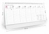 Kalendarz biurkowy stojący bordowy JESIENNY LAS 2023 - wymiary kalendarza i kalendarium