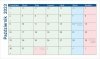 Kalendarz biurkowy na rok szkolny 2023/2024 z notesem i znacznikami - październik 2023