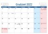 Kalendarz na biurko stojący PLANO na rok 2022 - grudzień