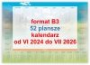 Podkład biurowy z kalendarzem na rok 2024, 2025 oraz 2026 52-kartkowy 