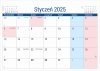 Kalendarz biurkowy do postawienia na biurku - styczeń 2025