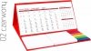Kalendarz biurkowy z notesami i znacznikami MIDI 3-miesięczny 2021 czerwony