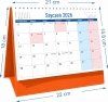 Wymiary kalendarza biurkowego PLANO na rok 2026