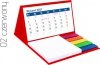 Kalendarz biurkowy z notesem i znacznikami MINI 2021 czerwony