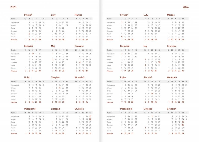 Kalendarz akademicki 2023/2024 A5 tygodniowy oprawa VIVELLA niebieska - NUTY