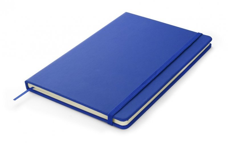 Notes A5 papier chamois w linie oprawa VIVA granatowa  z zamykaniem na gumkę