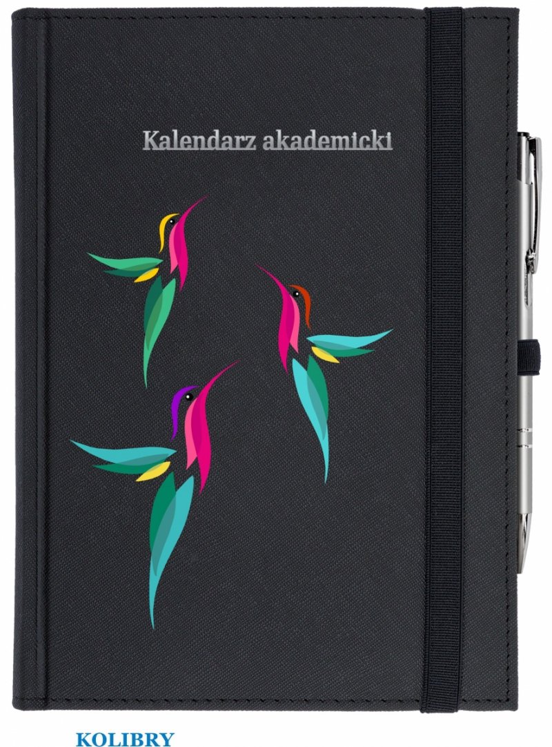 kalendarz z grafiką na okładce - KOLIBRY