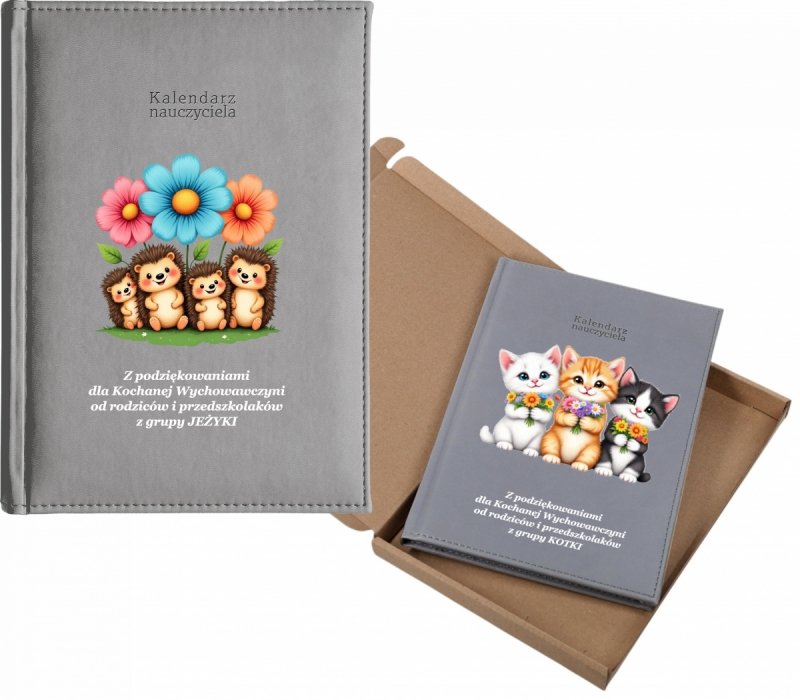 kalendarz dla nauczyciela na rok 2026/2027 z pudełkiem w komplecie