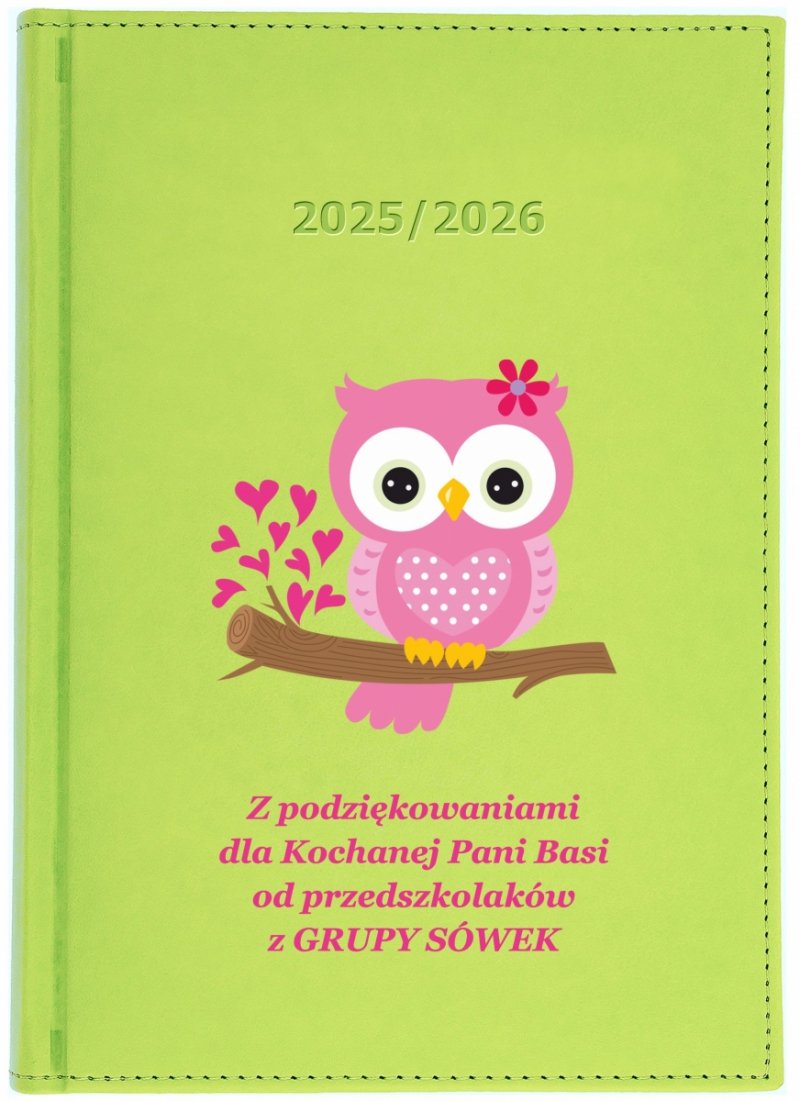 kalendarz książkowy na rok szkolny 2025/2026 z dedykacją dla nauczyciela