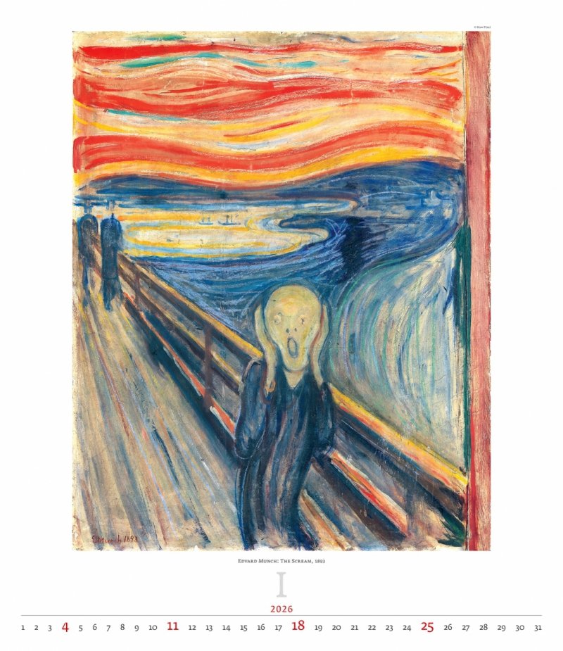 E01 Kalendarz ścienny wieloplanszowy Expressionism 2026 - exclusive edition Z NADRUKIEM