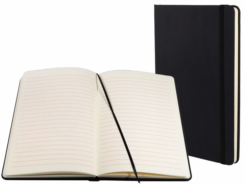 notes A5 w linie zamykany na gumkę