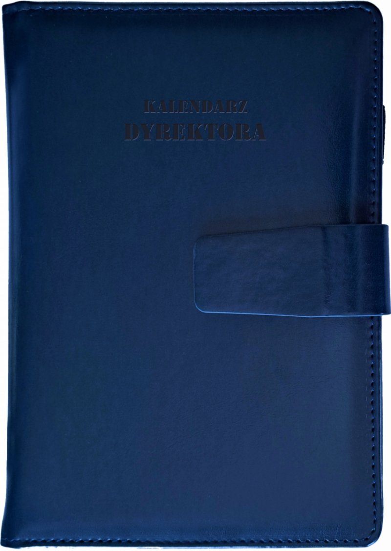 Kalendarz DYREKTORA 2024/2025 A5 dzienny zamykany na magnes oprawa wymienna TEKSAS granatowa