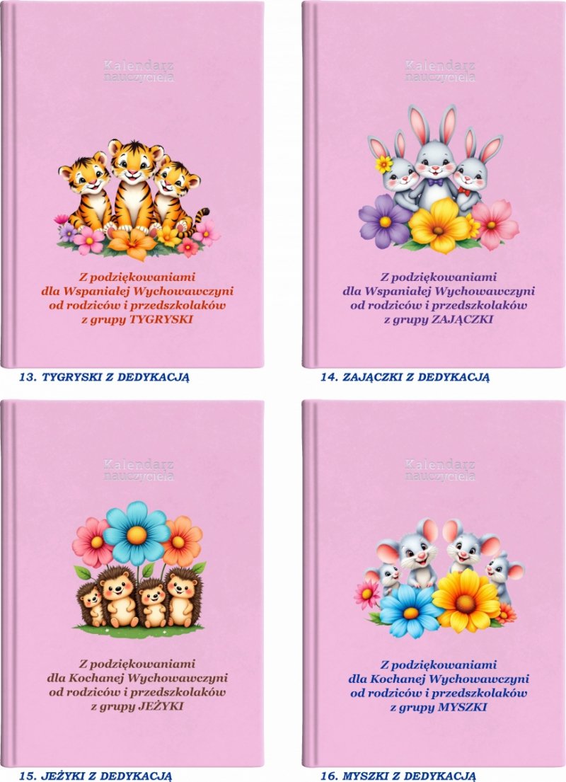 kalendarz książkowy na rok szkolny 2026/2027 z kolorową grafiką na okładce oraz pudełkiem w komplecie