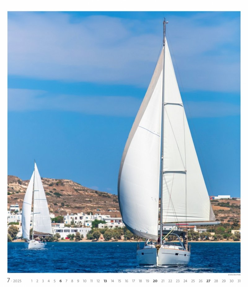 Kalendarz ścienny wieloplanszowy Sailing 2025 - exclusive edition - lipiec 2025