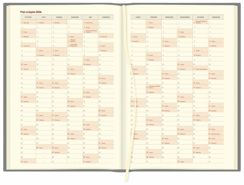 plan urlopów na rok 2026