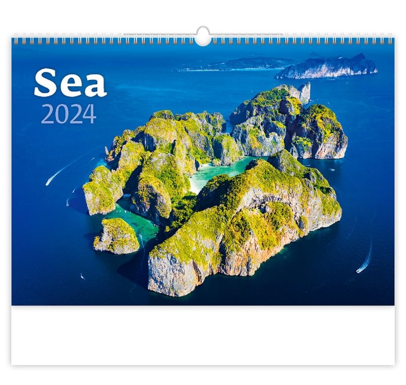 Kalendarz ścienny wieloplanszowy Sea 2024 - okładka