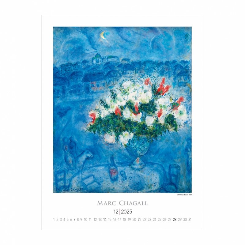 Kalendarz ścienny wieloplanszowy  Marc Chagall 2025 - grudzień 2025