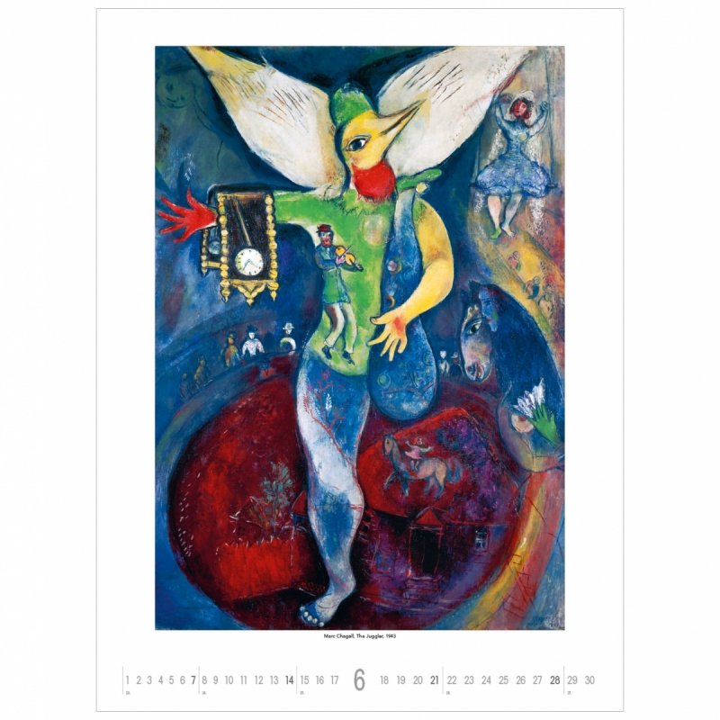 C07 Kalendarz ścienny wieloplanszowy Marc Chagall 2026 Z NADRUKIEM