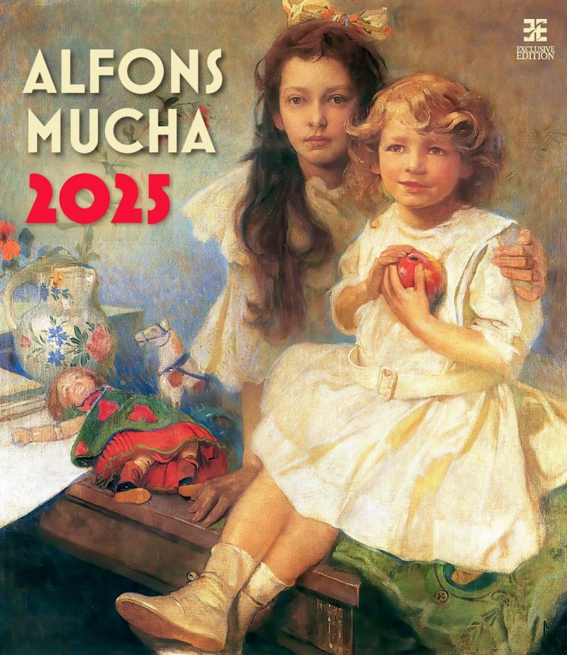 Zdjęcie okładki w kalendarzu ściennym Alfons Mucha 2025 wydawnictwa Helma