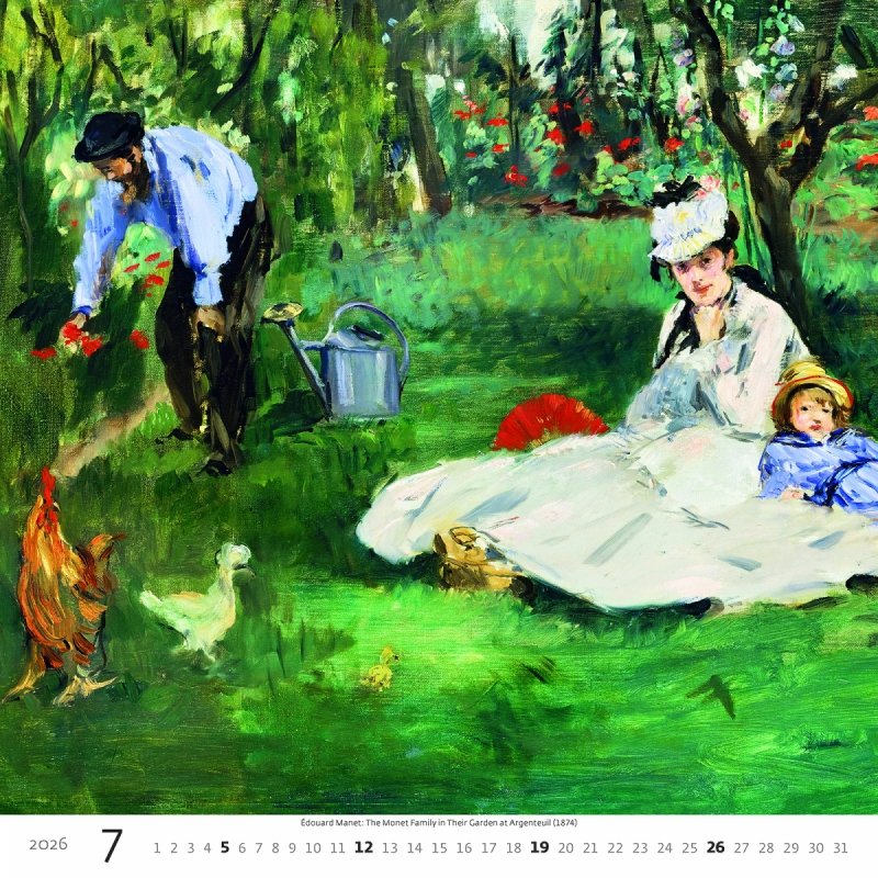 H30 Kalendarz ścienny wieloplanszowy Impressionism 2026