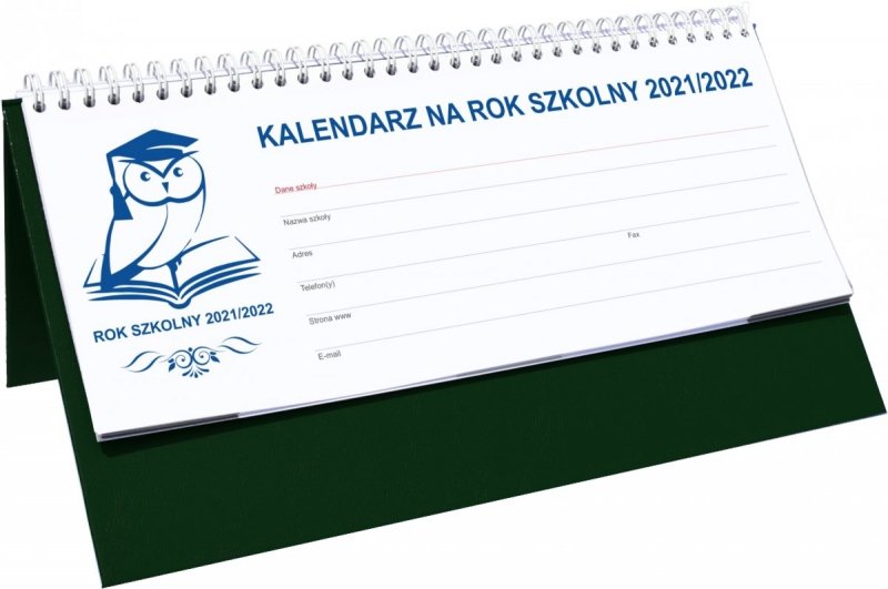 Kalendarz na biurko stojąco-leżący na rok szkolny 2021-2022