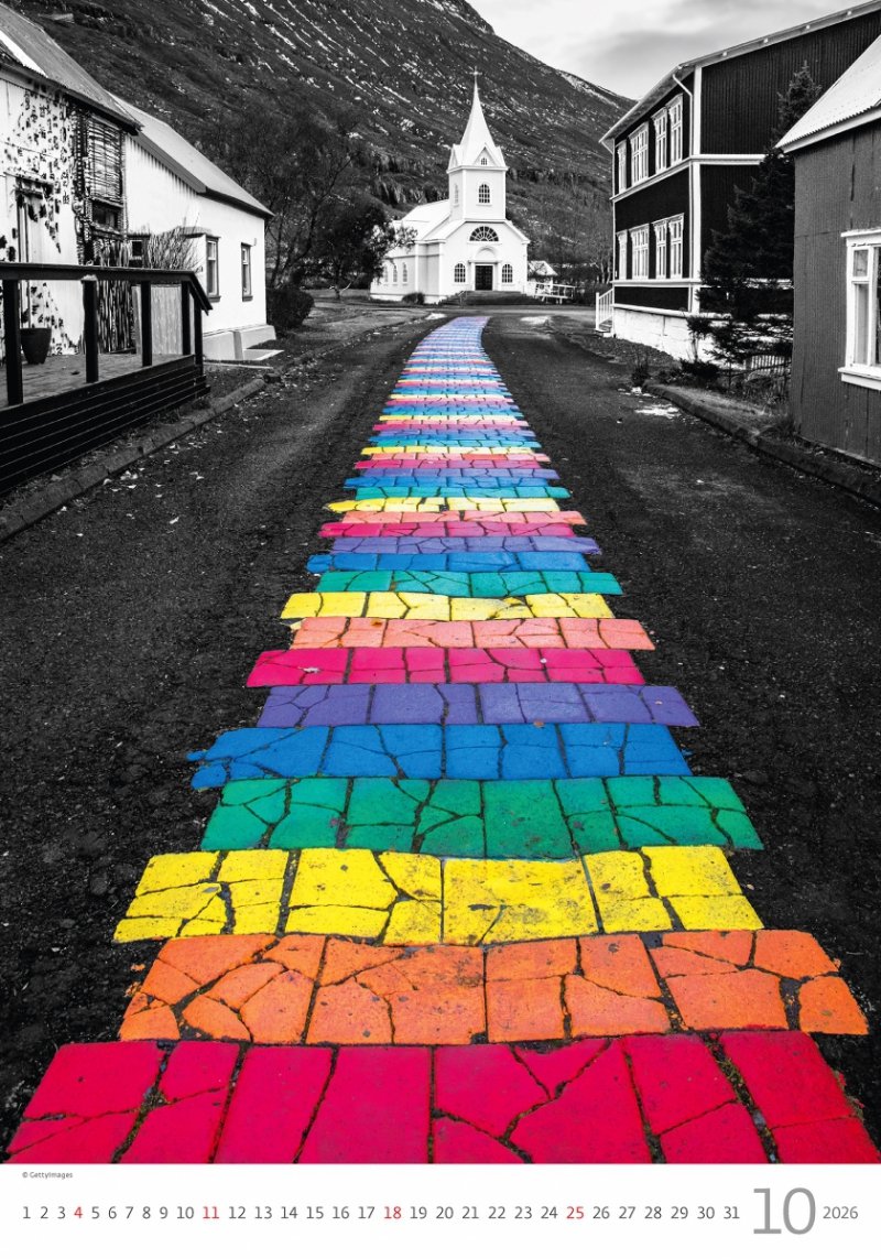 H20 Kalendarz ścienny wieloplanszowy Colour Art 2026 Z NADRUKIEM