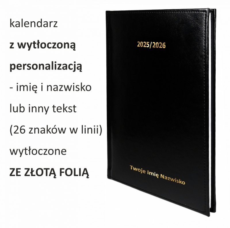 kalendarz dla wychowawcy z wytłoczoną personalizacją na okładce