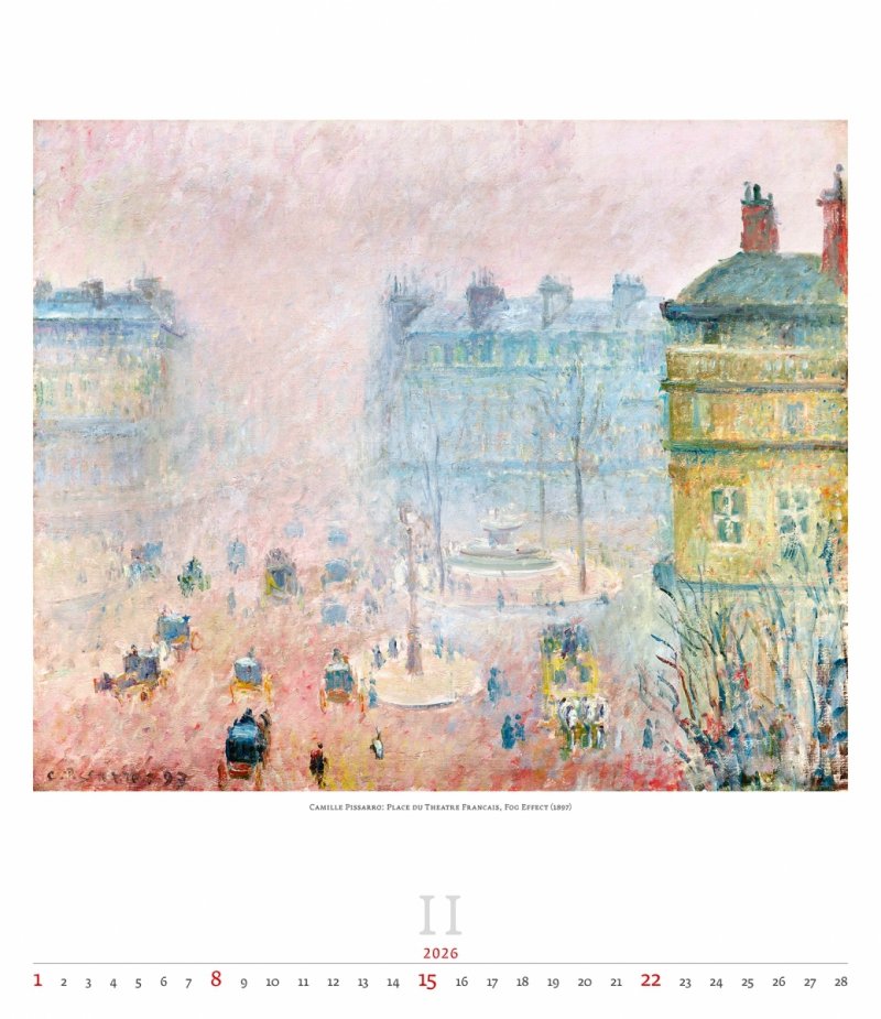 kalendarz wieloplanszowy Impressionism 2026 - Francuski Plac Teatralny