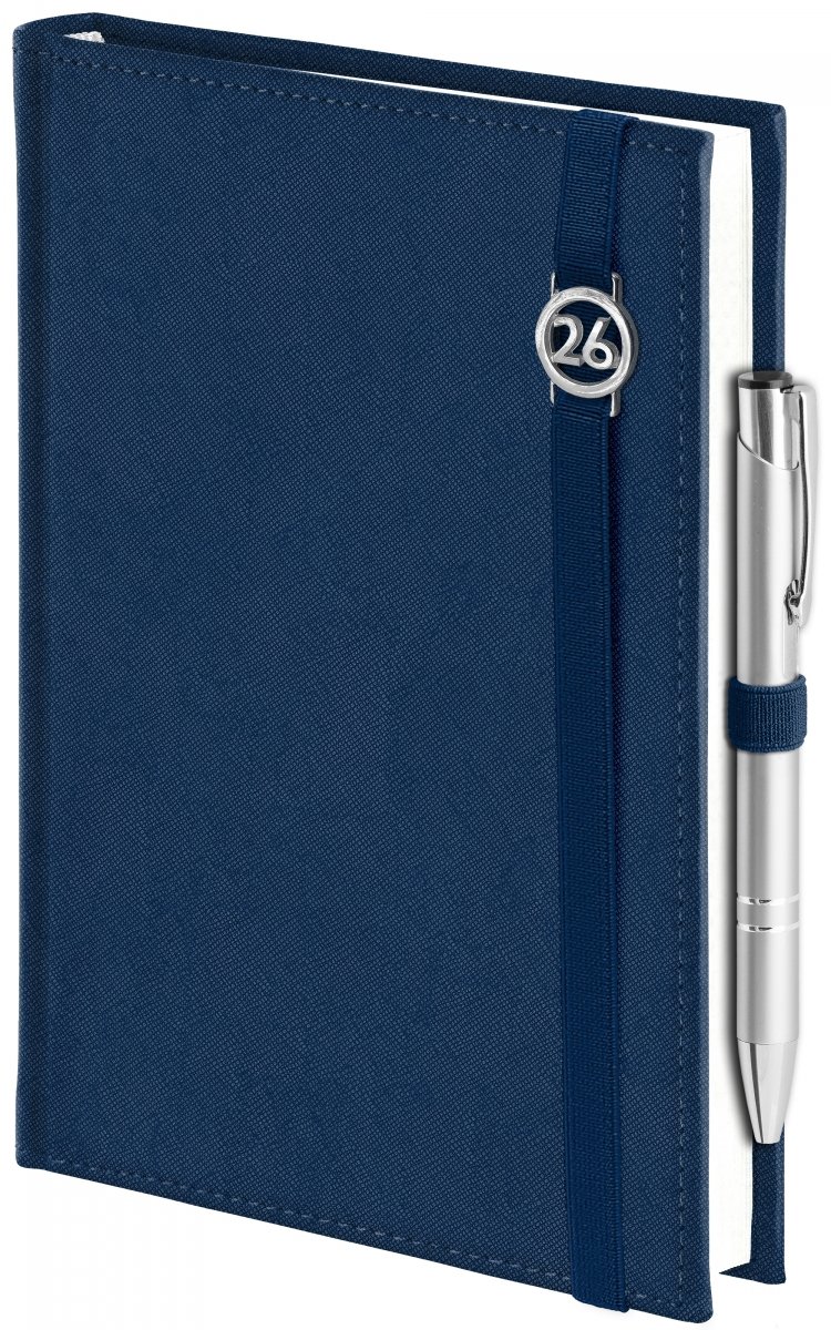 kalendarz na rok 2026 zamykany na gumkę i mocowaniem na długopis