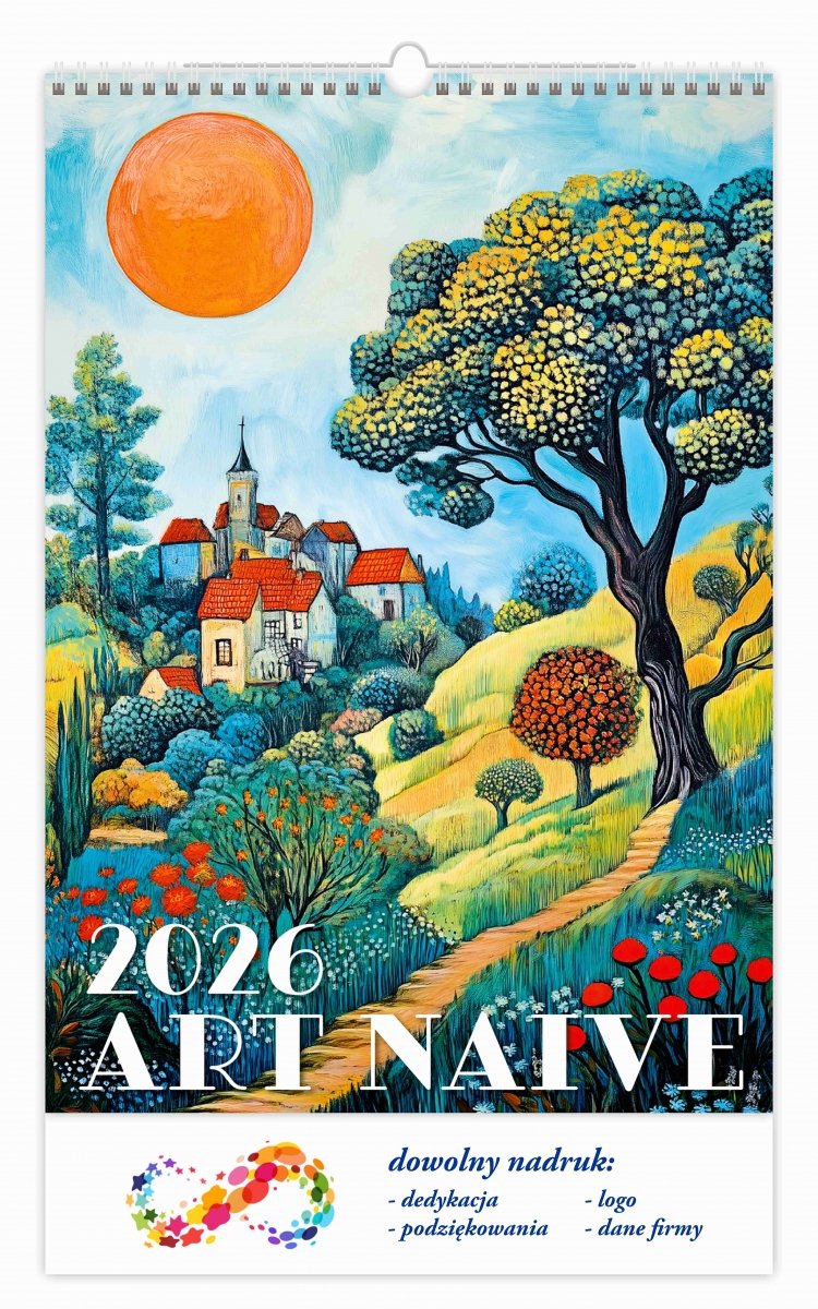 H21 Kalendarz ścienny wieloplanszowy Art Naive 2026 Z NADRUKIEM