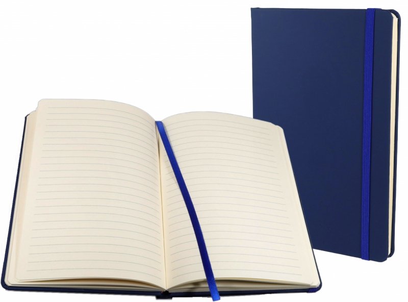 notes A5 w linię zamykany na gumkę