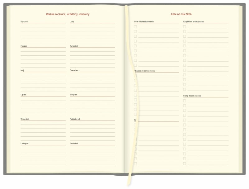 ważne rocznice, imieniny, urodziny oraz cele na rok 2026