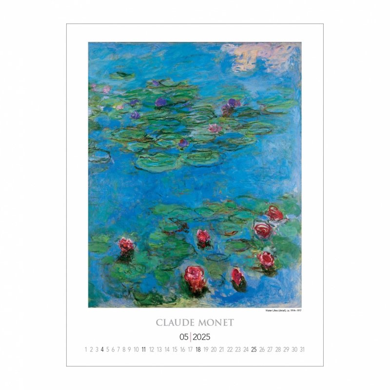 Kalendarz ścienny wieloplanszowy Claude Monet 2025 - maj 2025